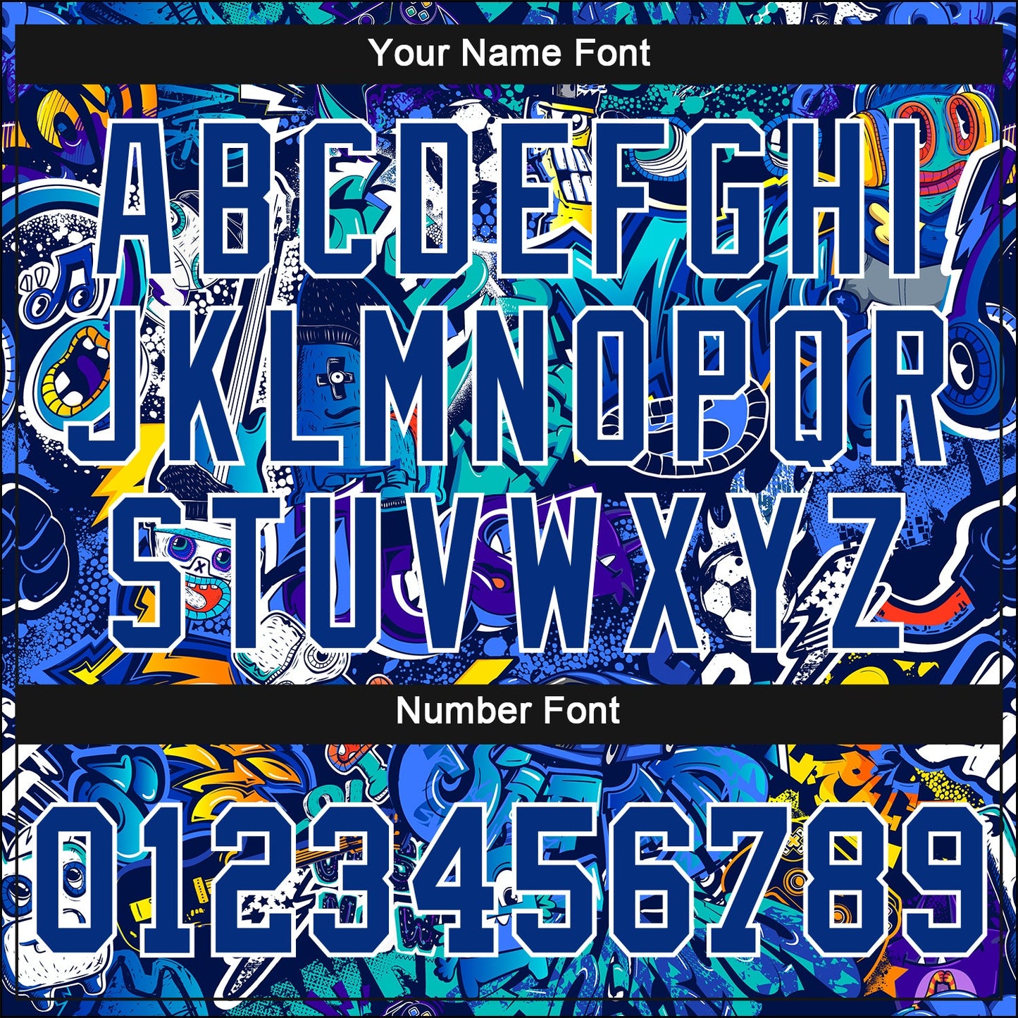 Custom Women's Graffiti Pattern Royal-White Abstract Urban Street Art 3D V-Neck Cropped Baseball Jersey - Sky-Custom