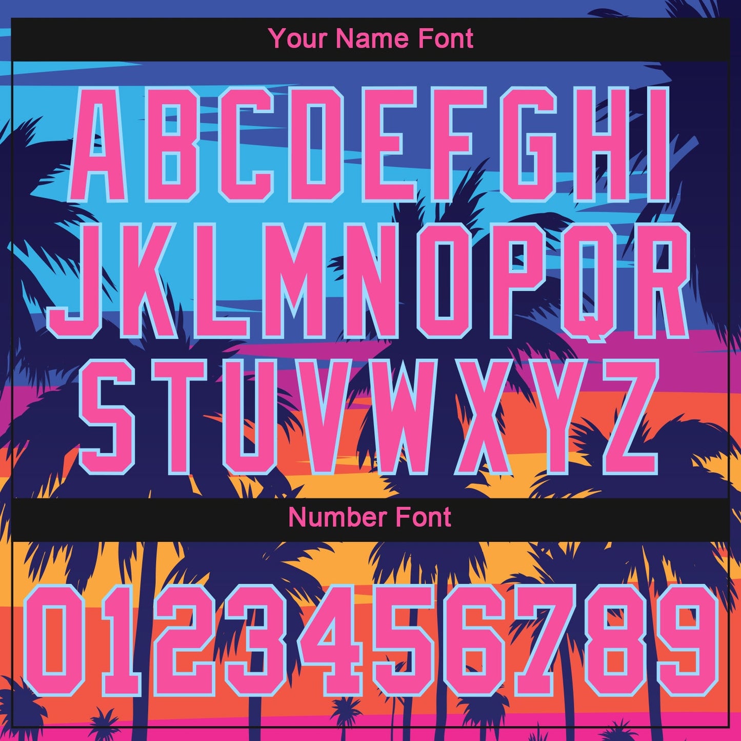 Custom Women's Royal Pink-Light Blue Hawaii Palm Trees 3D V-Neck Cropped Baseball Jersey - Sky-Custom