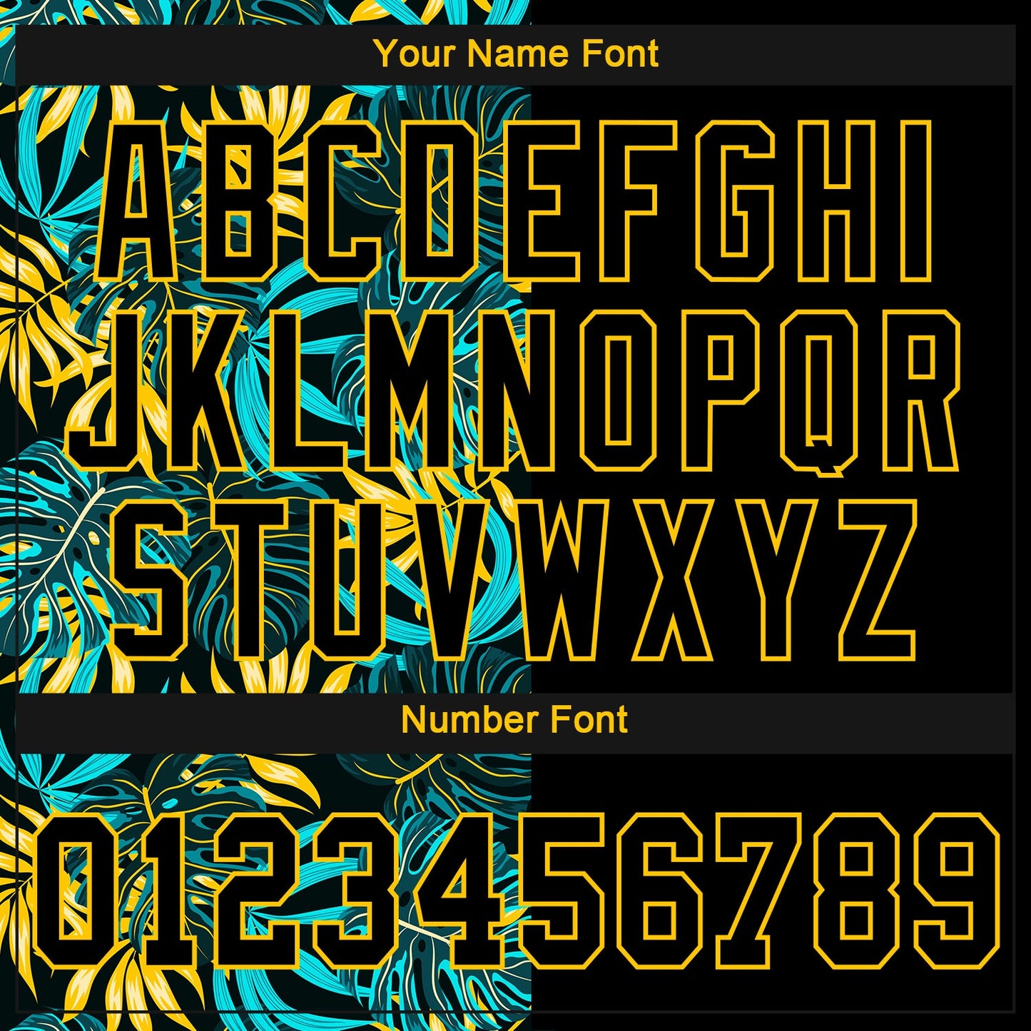 Custom Women's Black Black-Gold Tropical Palm Leaves 3D V-Neck Cropped Baseball Jersey - Sky-Custom