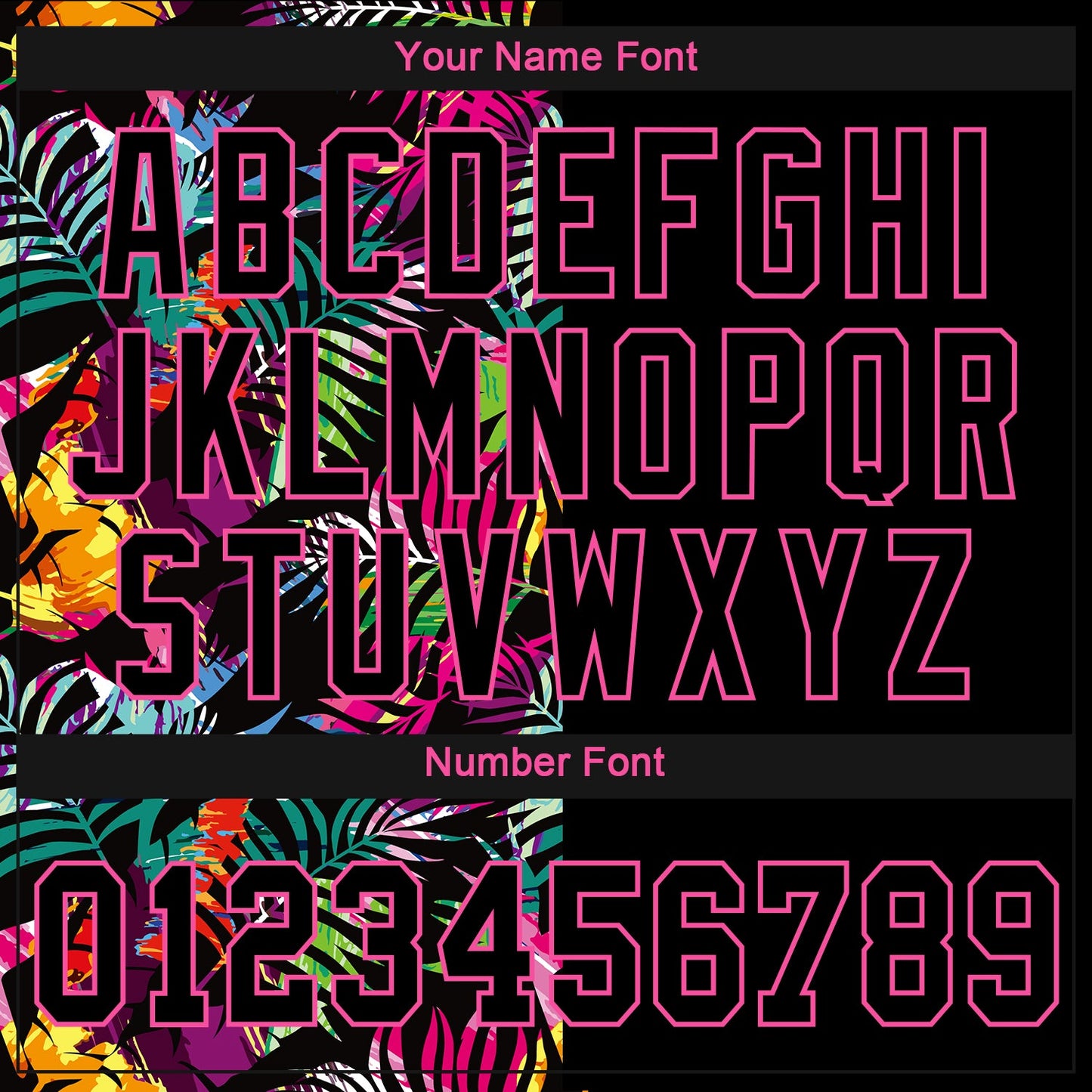 Custom Women's Black Black-Pink Tropical Palm Leaves 3D V-Neck Cropped Baseball Jersey - Sky-Custom