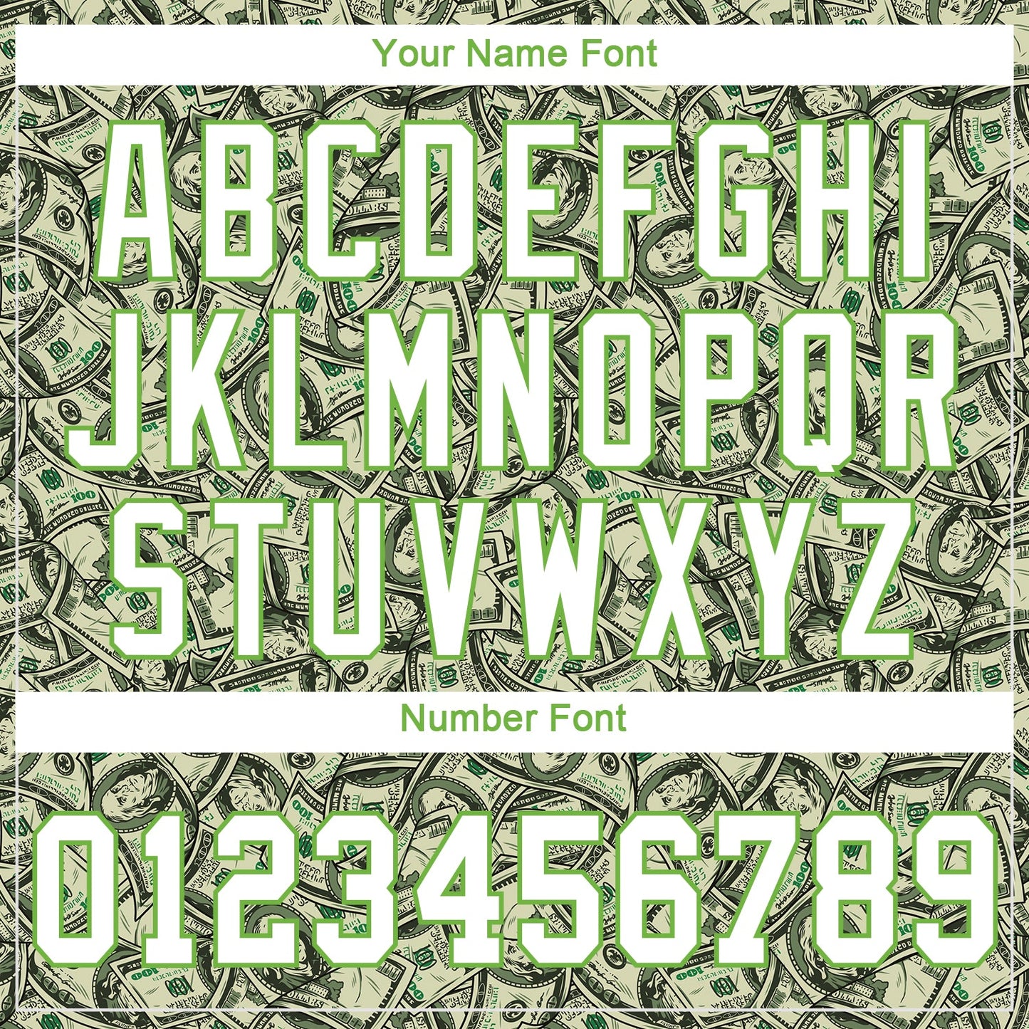 Custom Women's Green White-Neon Green Dollar 3D V-Neck Cropped Baseball Jersey - Sky-Custom