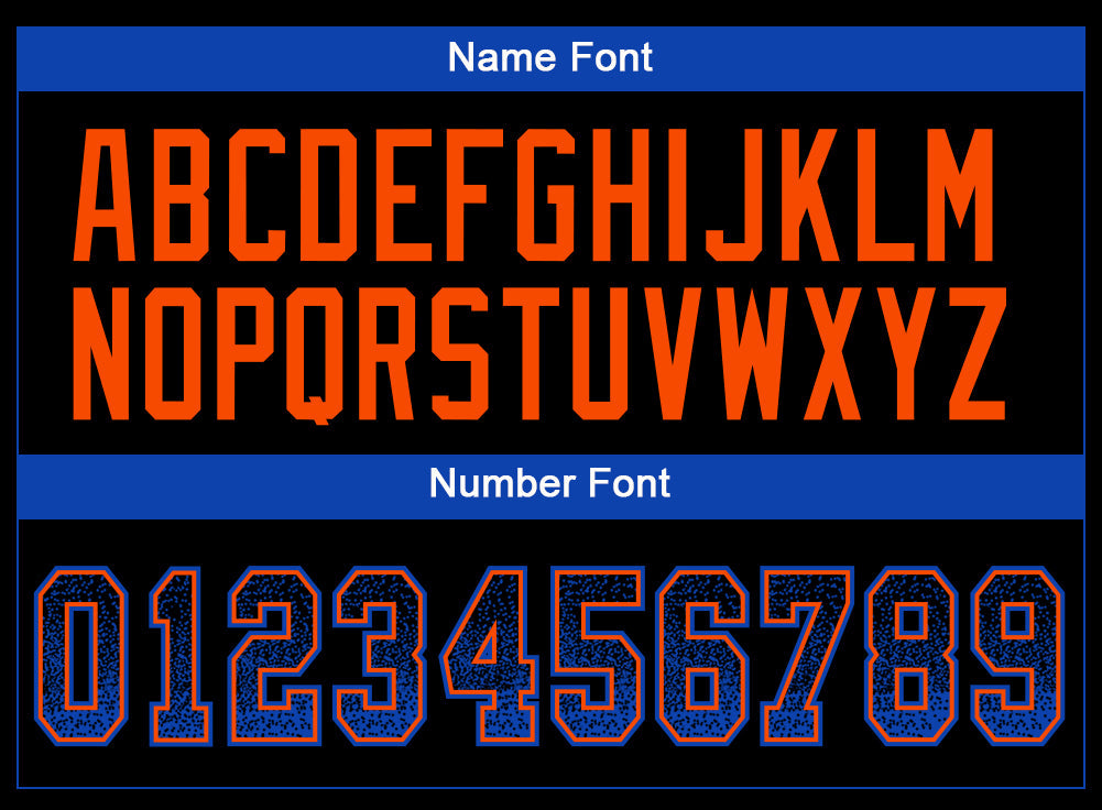 Custom Black Thunder Blue-Orange Mesh Drift Fashion Football Jersey - Sky-Custom