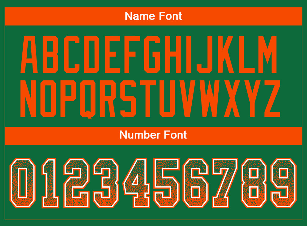 Custom Kelly Green Orange-White Mesh Drift Fashion Football Jersey - Sky-Custom