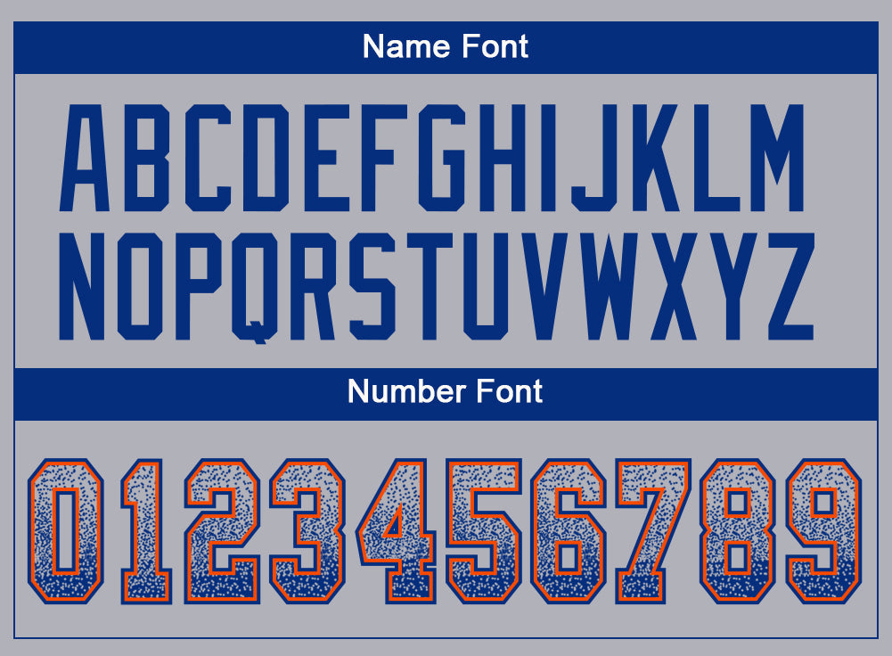 Custom Gray Royal-Orange Mesh Drift Fashion Football Jersey - Sky-Custom