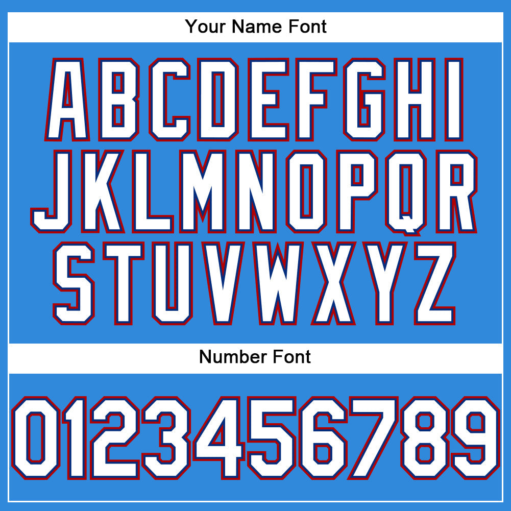 Custom Electric Blue White Royal-Red Authentic Baseball Jersey - Sky-Custom