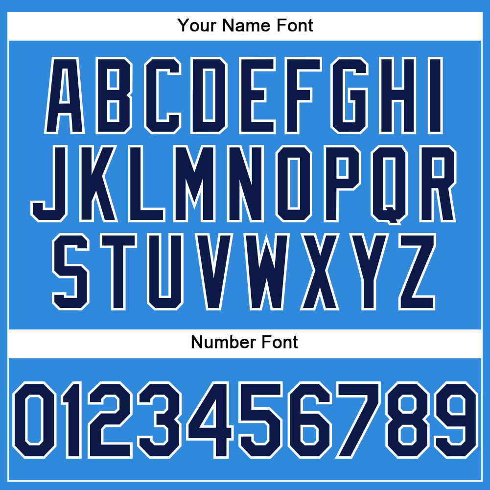 Custom Electric Blue Navy-White Authentic Baseball Jersey - Sky-Custom