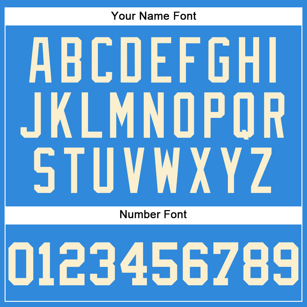 Custom Electric Blue Cream Authentic Baseball Jersey - Sky-Custom