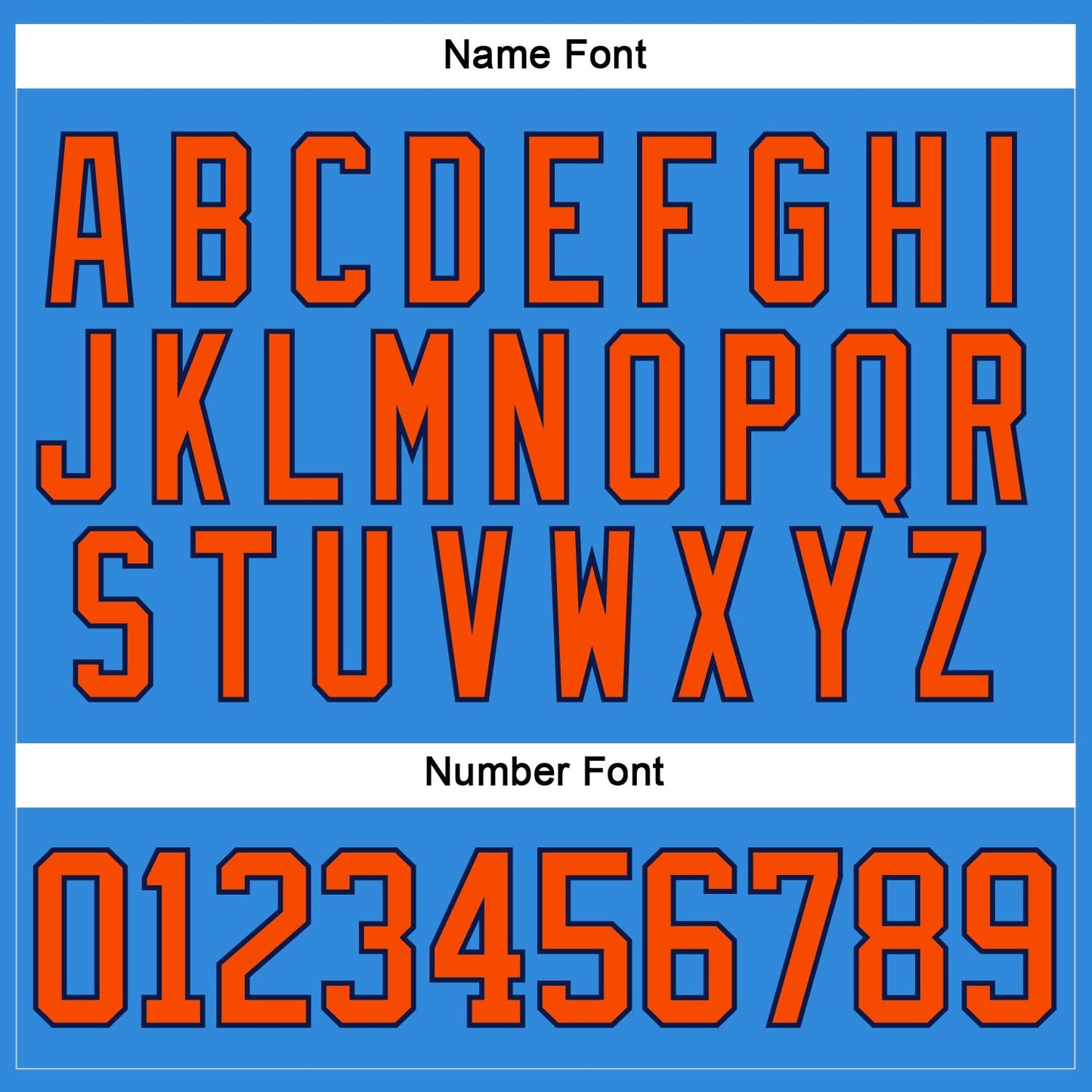 Custom Powder Blue Orange-Navy Hockey Lace Neck Jersey - Sky-Custom