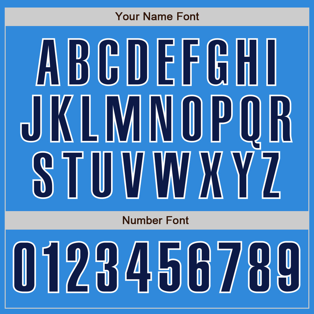 Custom Electric Blue Navy-White Authentic Baseball Jersey - Sky-Custom