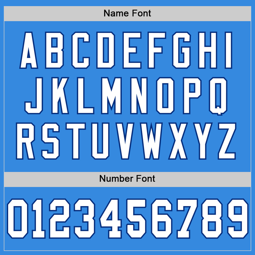 Custom Powder Blue White-Royal Mesh Authentic Throwback Football Jersey - Sky-Custom