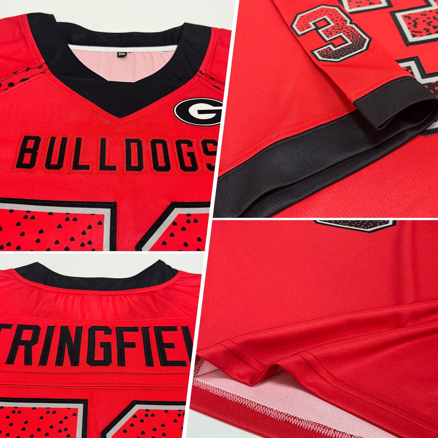 Custom Red Black-Gray Mesh Drift Fashion Football Jersey - Sky-Custom