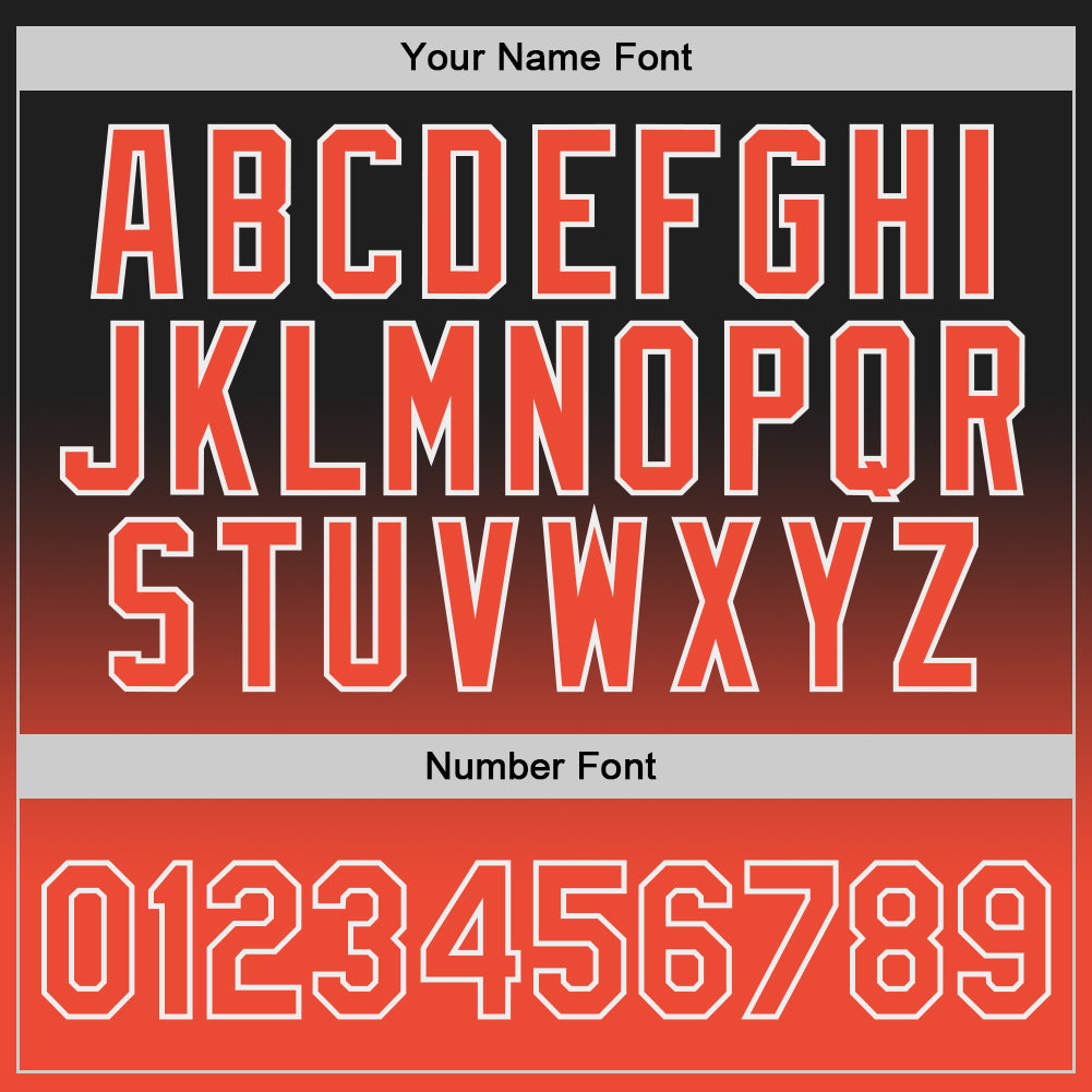 Custom Black Orange-White Authentic Fade Fashion Basketball Jersey - Sky-Custom