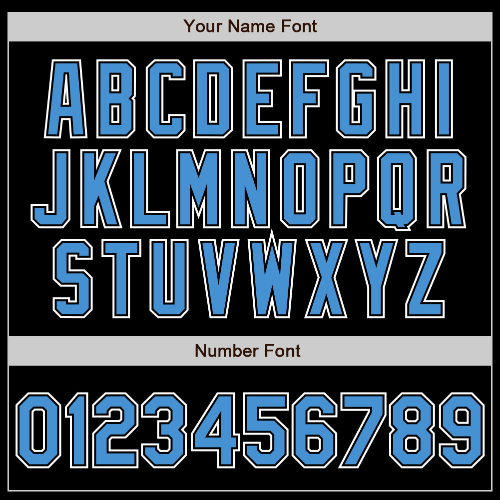 Custom Black Powder Blue-White Authentic Gradient Fashion Baseball Jersey - Sky-Custom