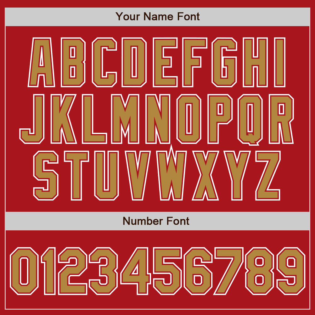 Custom Red Old Gold-White Authentic Gradient Fashion Baseball Jersey - Sky-Custom