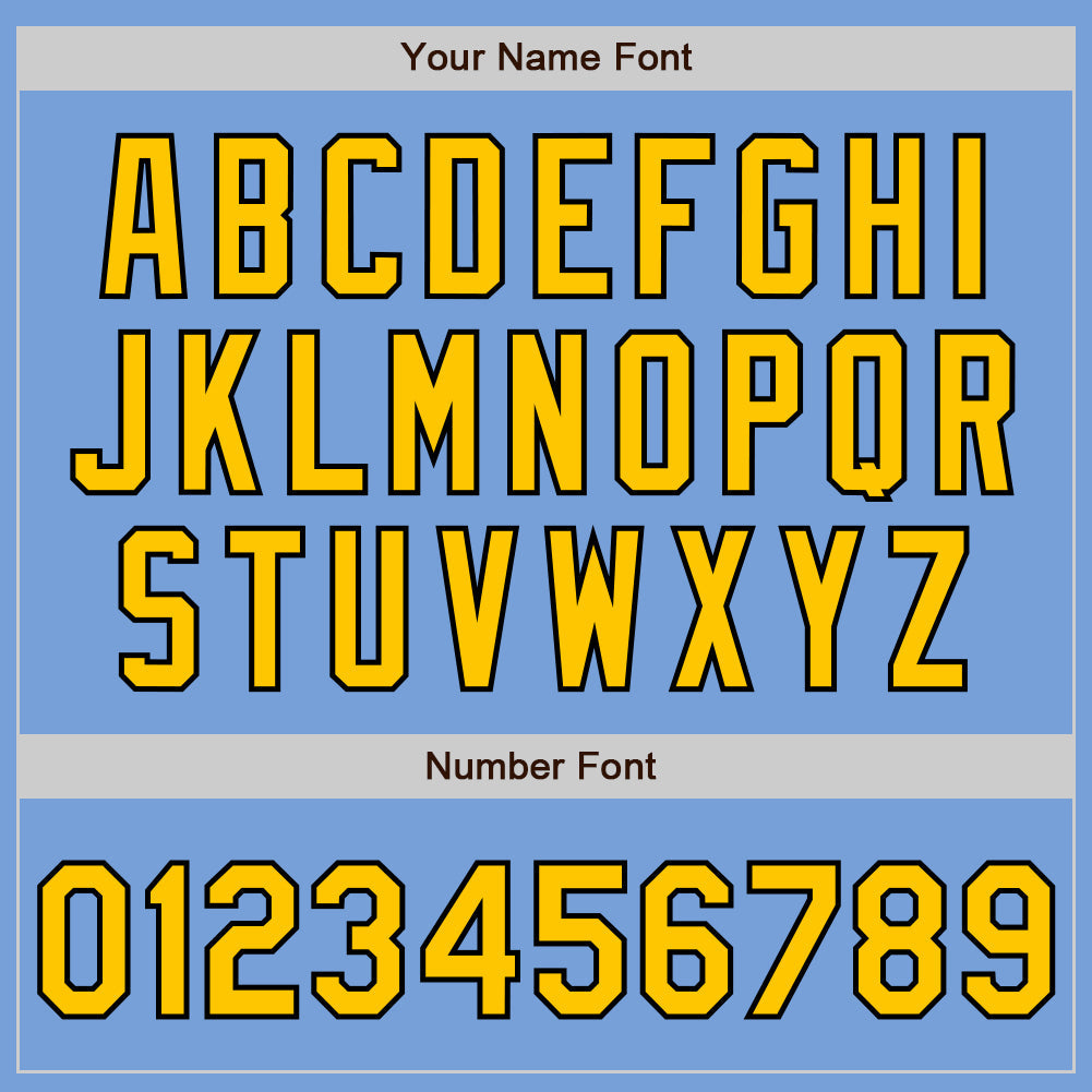 Custom Light Blue Pinstripe Yellow-Black Authentic Fade Fashion Baseball Jersey - Sky-Custom