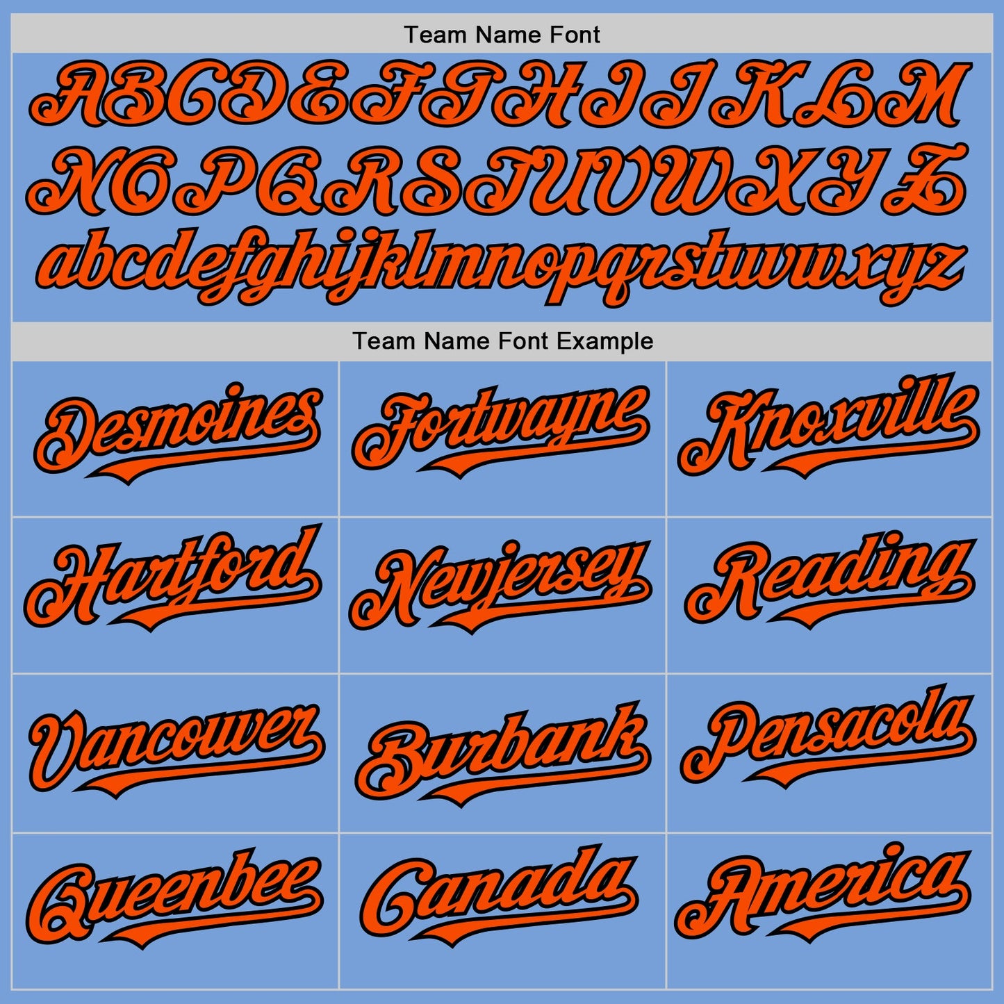 Custom Light Blue Pinstripe Orange-Black Authentic Fade Fashion Baseball Jersey - Sky-Custom