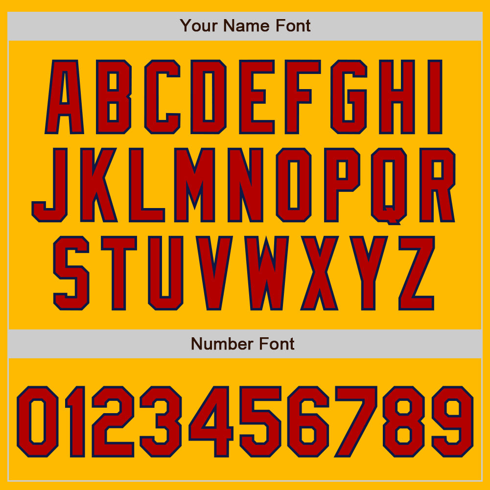 Custom Gold Pinstripe Red-Navy Authentic Fade Fashion Baseball Jersey - Sky-Custom