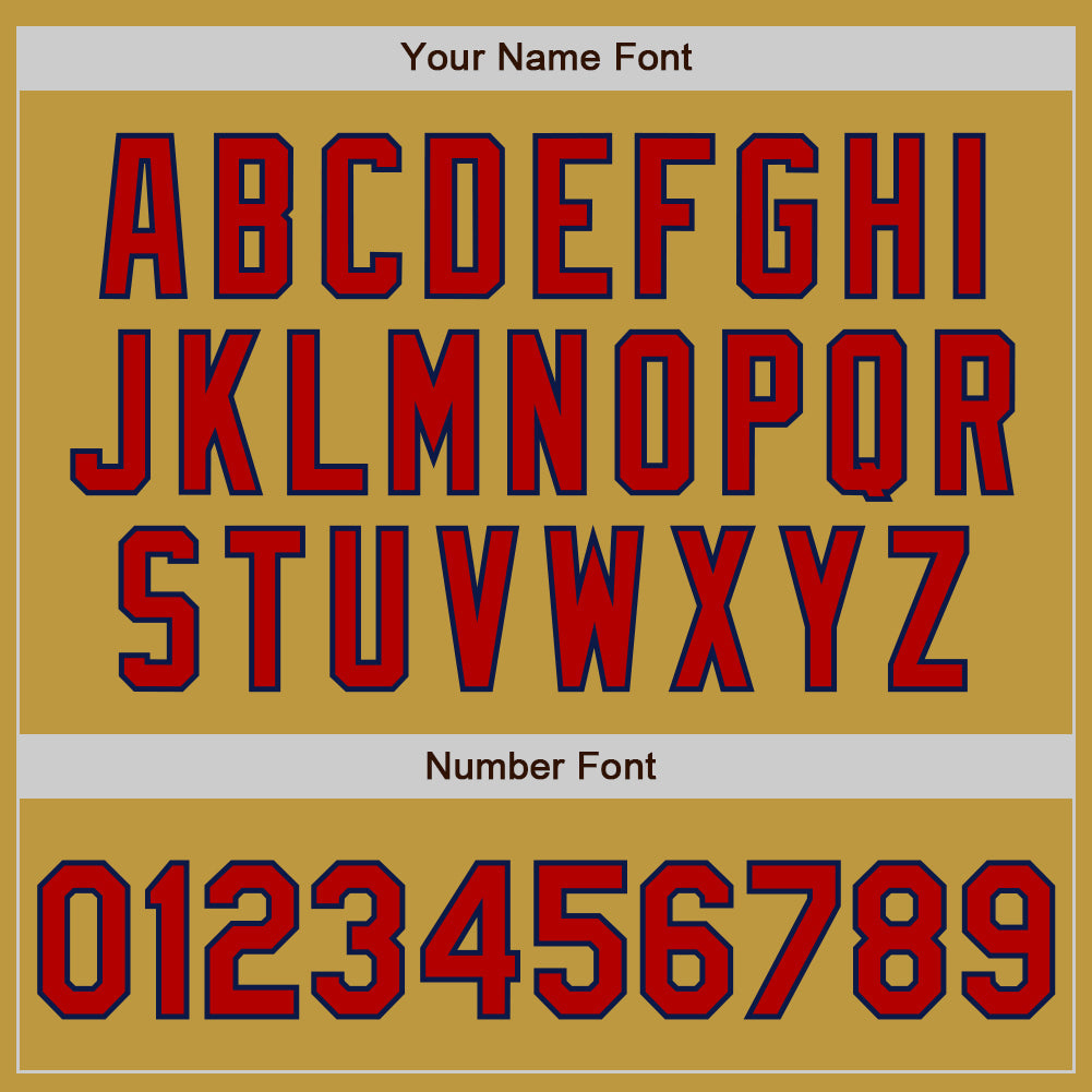 Custom Old Gold Pinstripe Red-Navy Authentic Fade Fashion Baseball Jersey - Sky-Custom