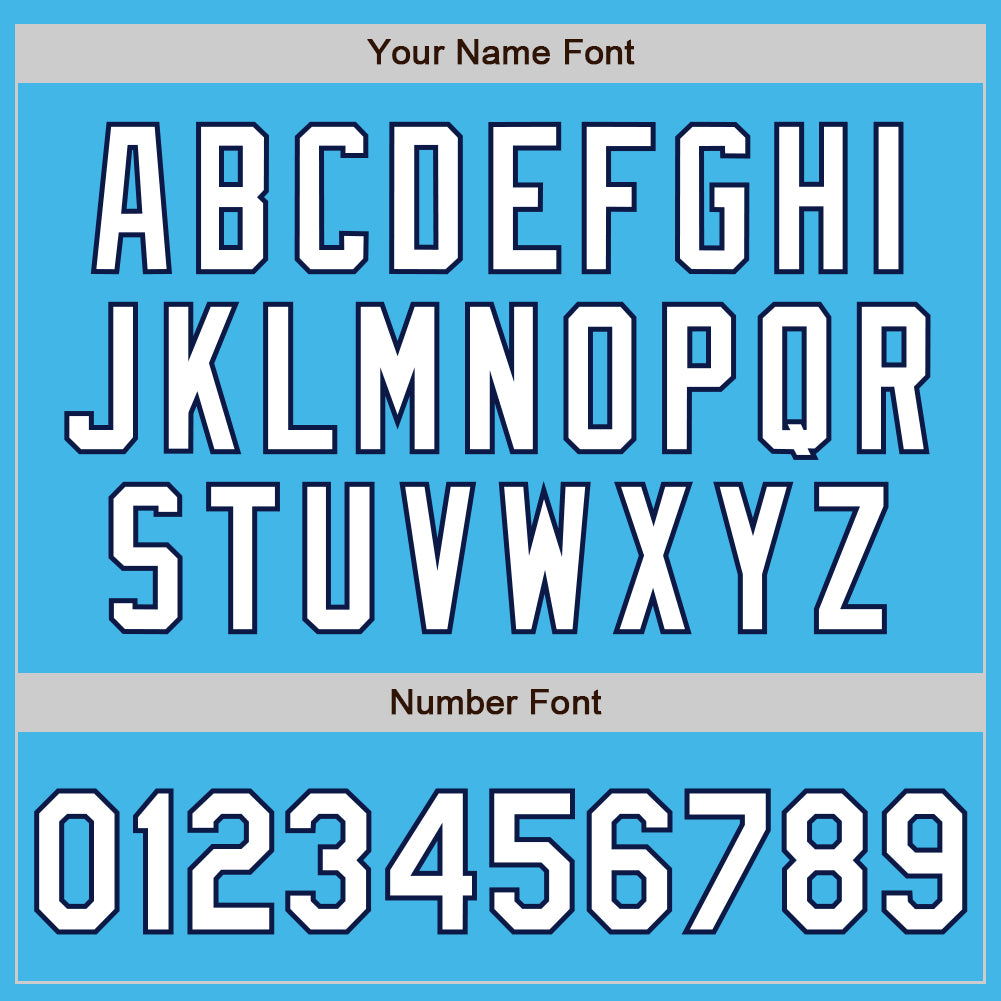 Custom Sky Blue Pinstripe White-Navy Authentic Fade Fashion Baseball Jersey - Sky-Custom