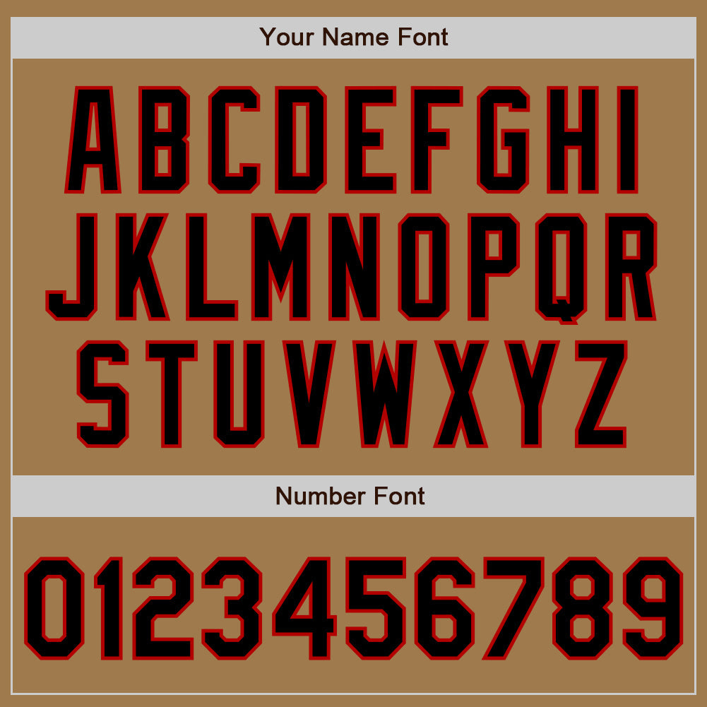 Custom Old Gold Pinstripe Black-Red Authentic Fade Fashion Baseball Jersey - Sky-Custom