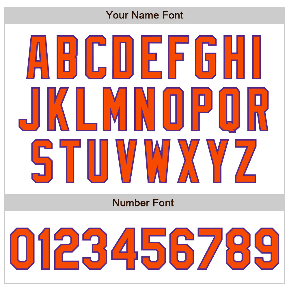 Custom White Pinstripe Orange-Purple Authentic Fade Fashion Baseball Jersey - Sky-Custom