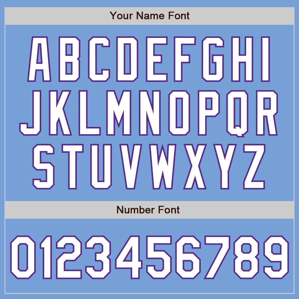 Custom Light Blue Pinstripe White-Purple Authentic Fade Fashion Baseball Jersey - Sky-Custom