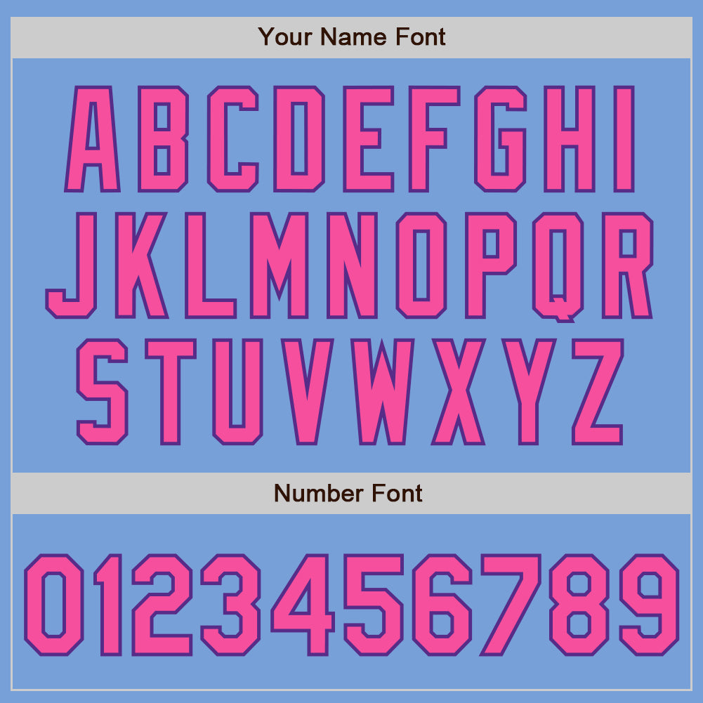 Custom Light Blue Pinstripe Pink-Purple Authentic Fade Fashion Baseball Jersey - Sky-Custom