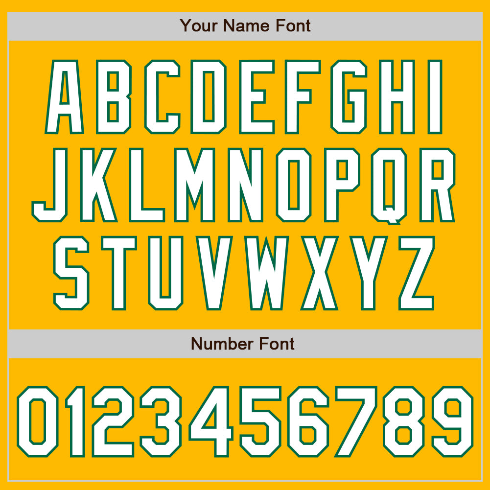 Custom Gold Pinstripe White-Kelly Green Authentic Fade Fashion Baseball Jersey - Sky-Custom