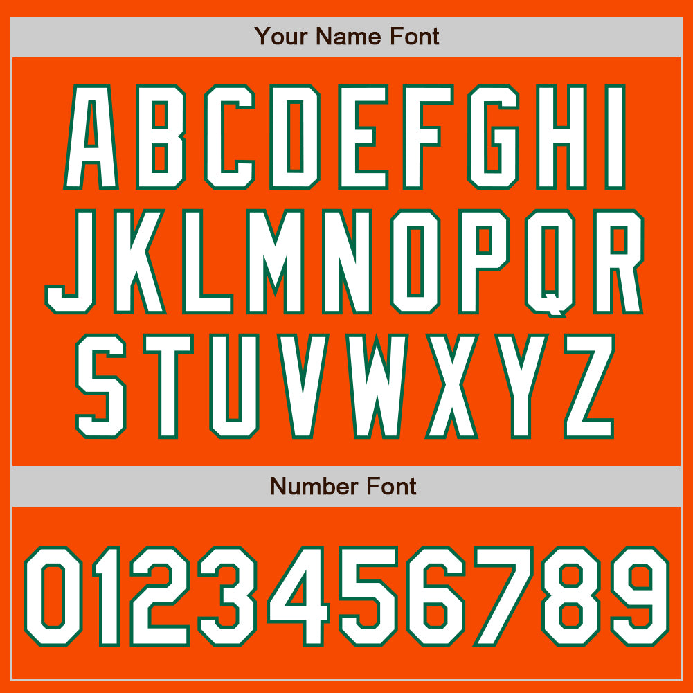 Custom Orange Pinstripe White-Kelly Green Authentic Fade Fashion Baseball Jersey - Sky-Custom