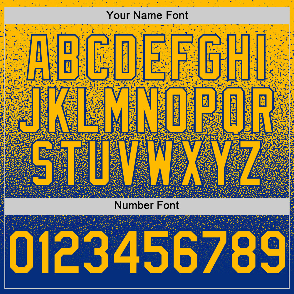 Custom Gold Royal Authentic Fade Fashion Baseball Jersey - Sky-Custom