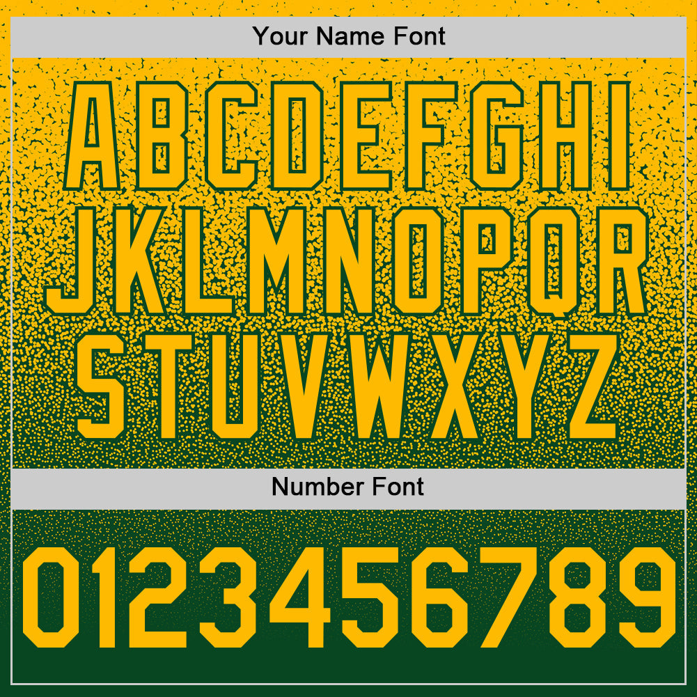 Custom Gold Green Authentic Fade Fashion Baseball Jersey - Sky-Custom