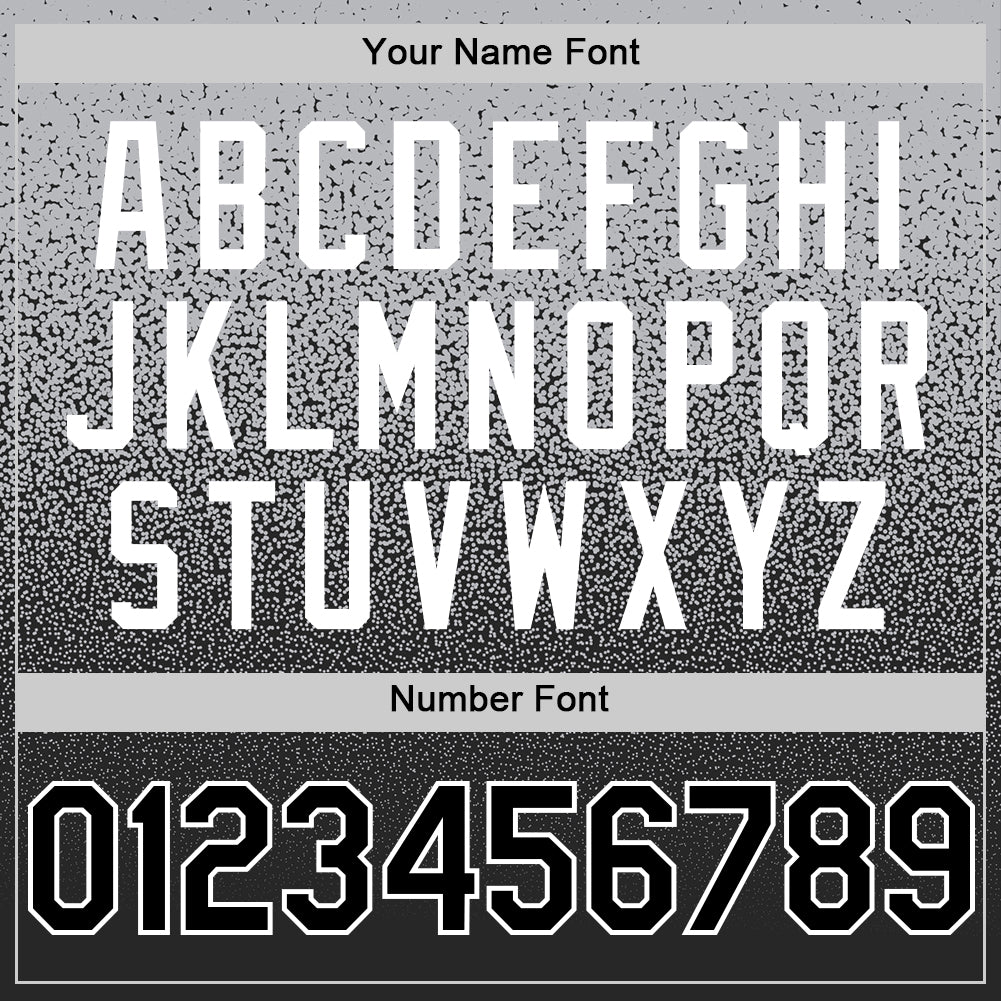 Custom Gray Black-White Authentic Fade Fashion Baseball Jersey - Sky-Custom