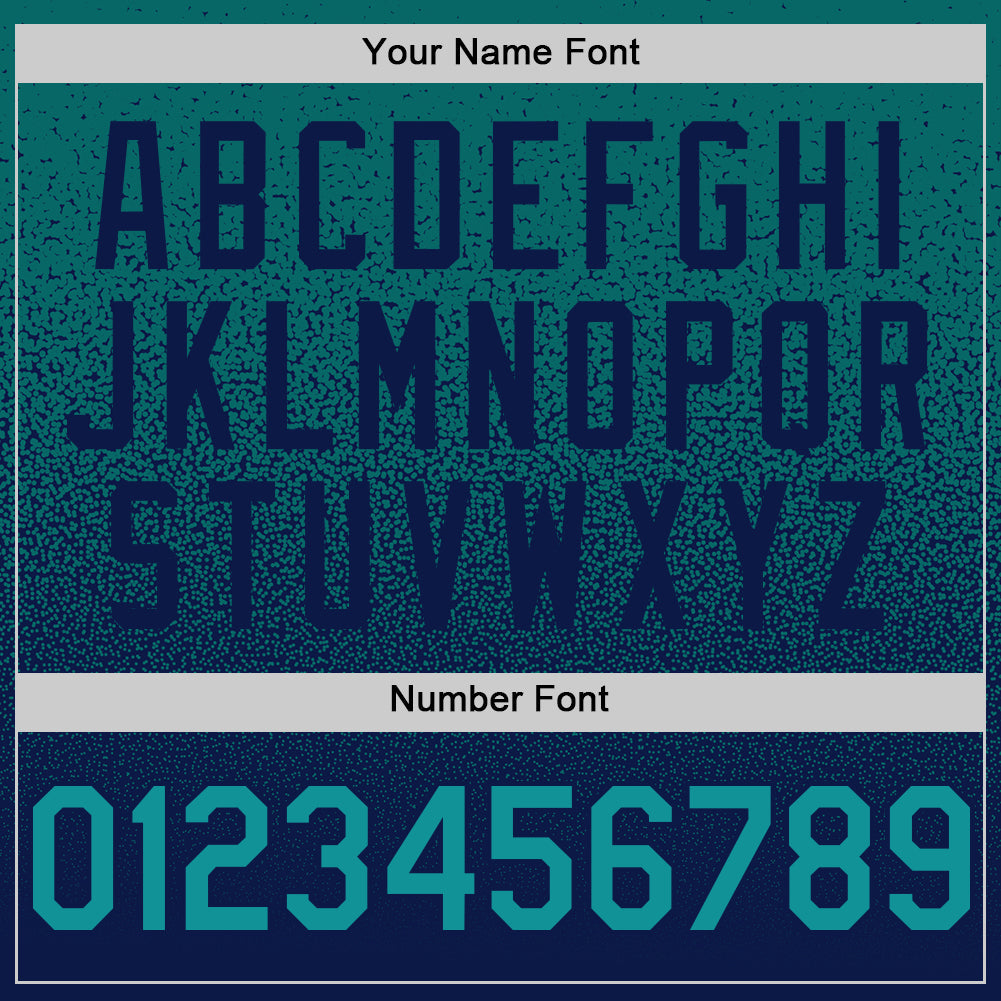 Custom Teal Navy Authentic Fade Fashion Baseball Jersey - Sky-Custom