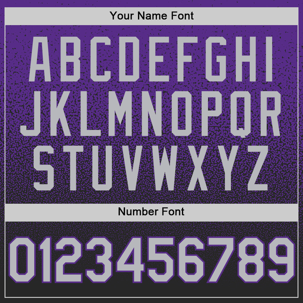 Custom Purple Gray-Black Authentic Fade Fashion Baseball Jersey - Sky-Custom