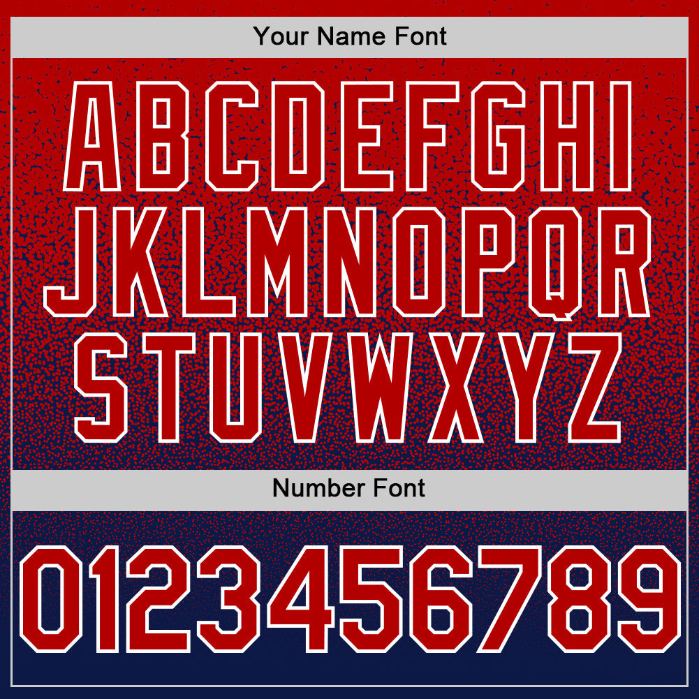 Custom Red Navy-White Authentic Fade Fashion Baseball Jersey - Sky-Custom