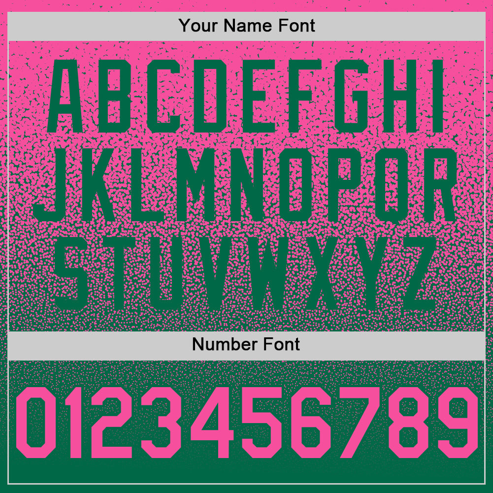 Custom Pink Kelly Green Authentic Fade Fashion Baseball Jersey - Sky-Custom