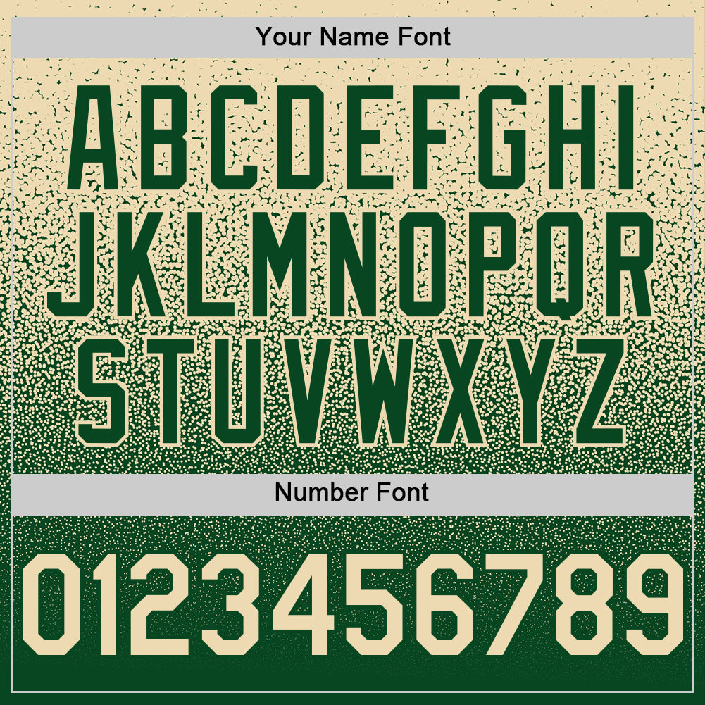 Custom Cream Green Authentic Fade Fashion Baseball Jersey - Sky-Custom