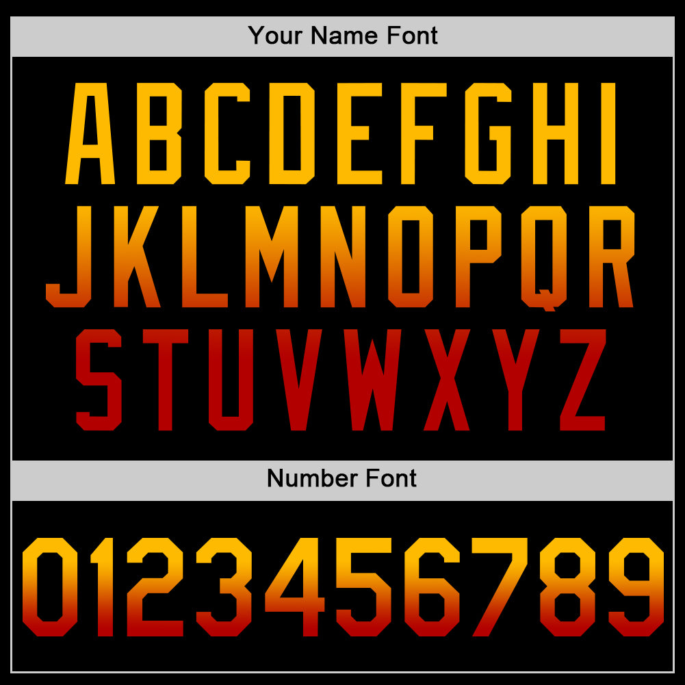 Custom Black Gold-Red Authentic Fade Fashion Baseball Jersey - Sky-Custom