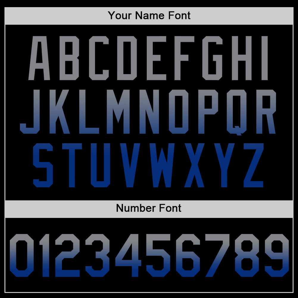 Custom Black Gray-Royal Authentic Fade Fashion Baseball Jersey - Sky-Custom