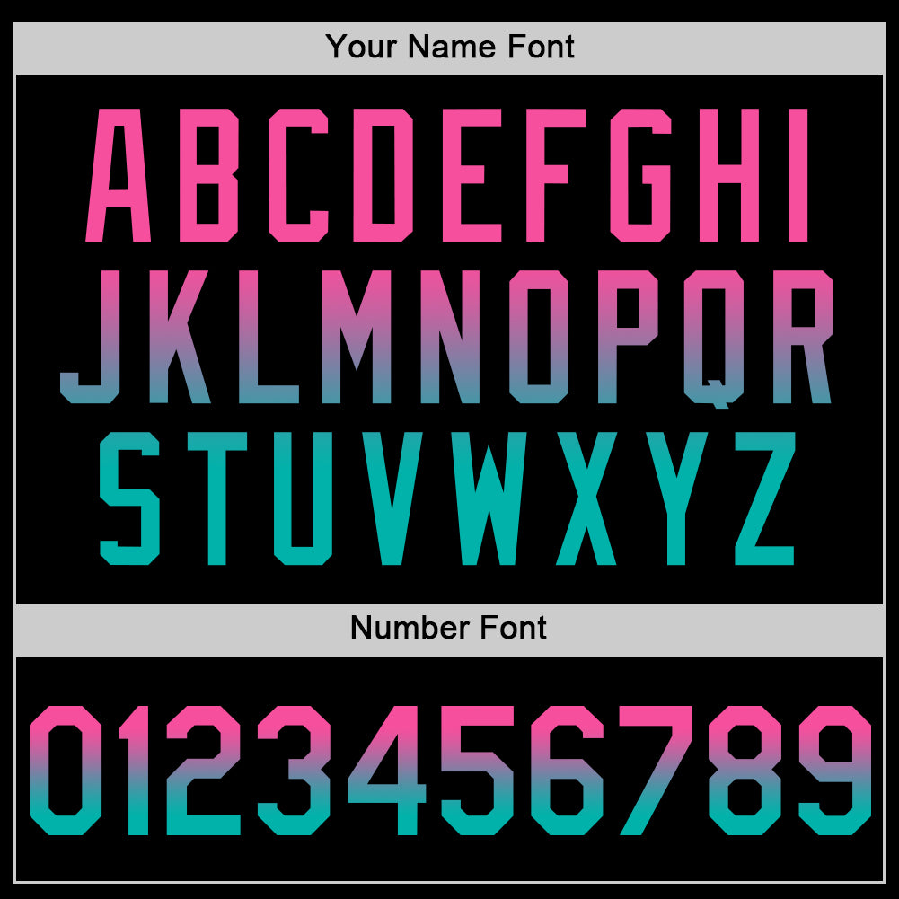 Custom Black Pink-Aqua Authentic Fade Fashion Baseball Jersey - Sky-Custom