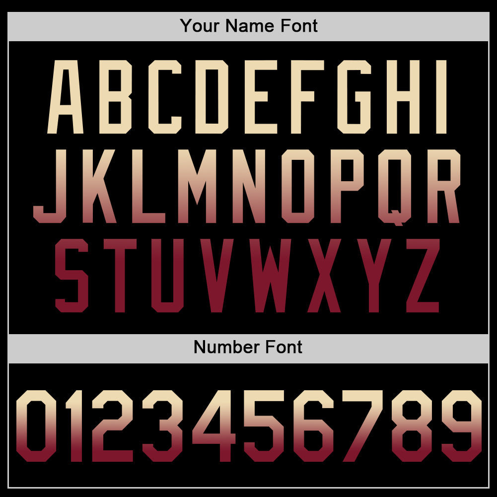 Custom Black Cream-Crimson Authentic Fade Fashion Baseball Jersey - Sky-Custom