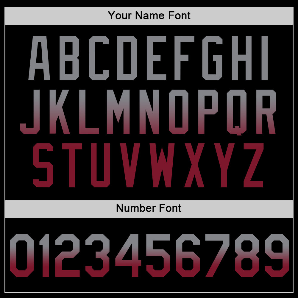 Custom Black Gray-Crimson Authentic Fade Fashion Baseball Jersey - Sky-Custom