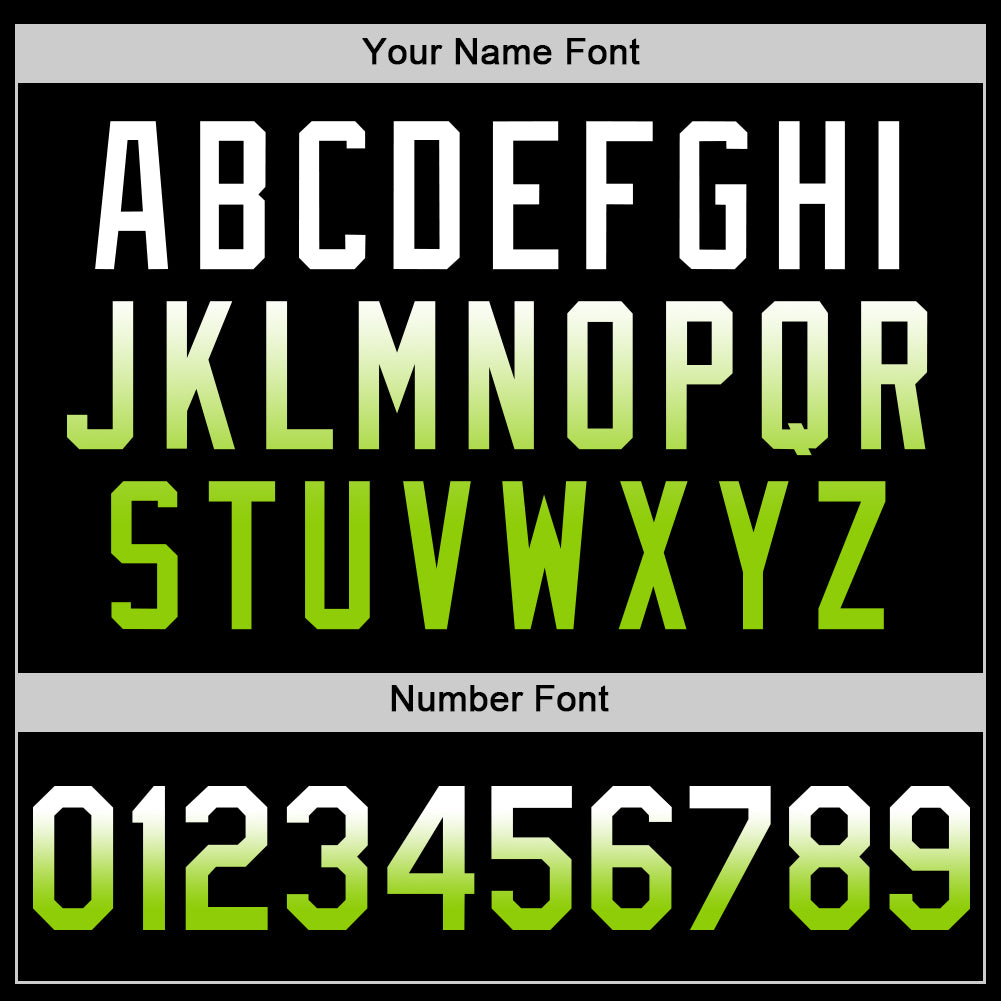 Custom Black White-Neon Green Authentic Fade Fashion Baseball Jersey - Sky-Custom