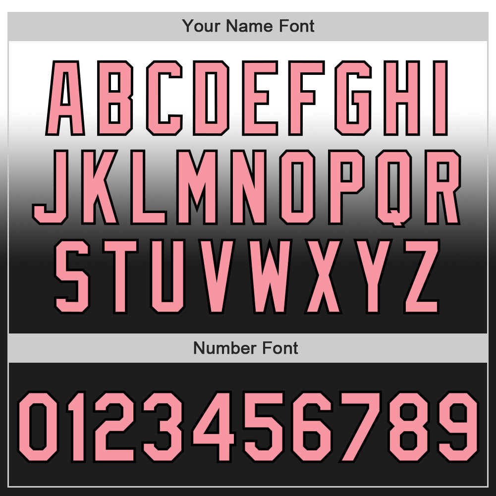 Custom White Medium Pink-Black Authentic Fade Fashion Baseball Jersey - Sky-Custom