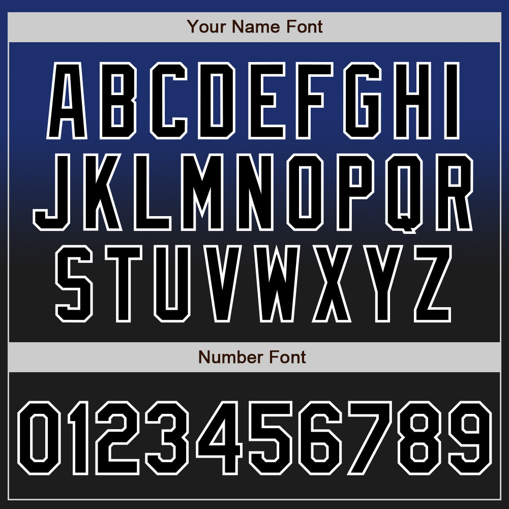 Custom Royal Black-White Authentic Fade Fashion Baseball Jersey - Sky-Custom