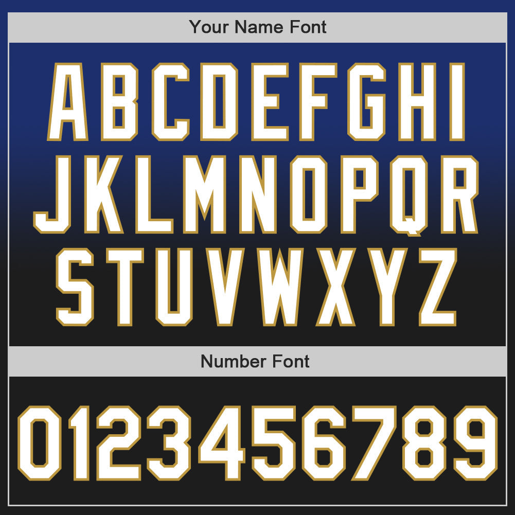 Custom Royal Black-Old Gold Authentic Fade Fashion Baseball Jersey - Sky-Custom