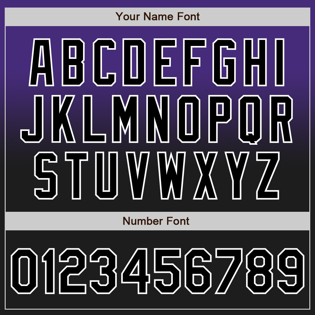 Custom Purple Black-White Authentic Fade Fashion Baseball Jersey - Sky-Custom