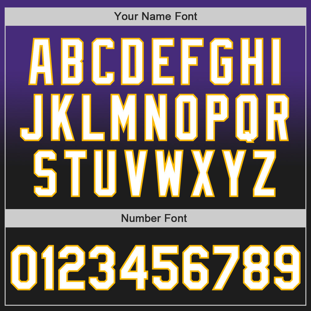 Custom Purple Black-Gold Authentic Fade Fashion Baseball Jersey - Sky-Custom