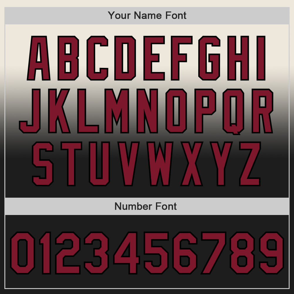 Custom Cream Crimson-Black Authentic Fade Fashion Baseball Jersey - Sky-Custom