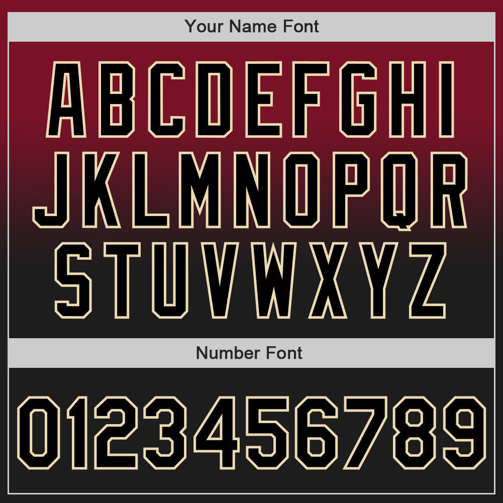 Custom Crimson Black-Cream Authentic Fade Fashion Baseball Jersey - Sky-Custom